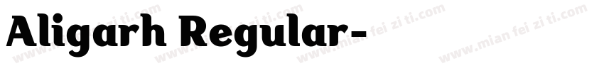 Aligarh Regular字体转换
